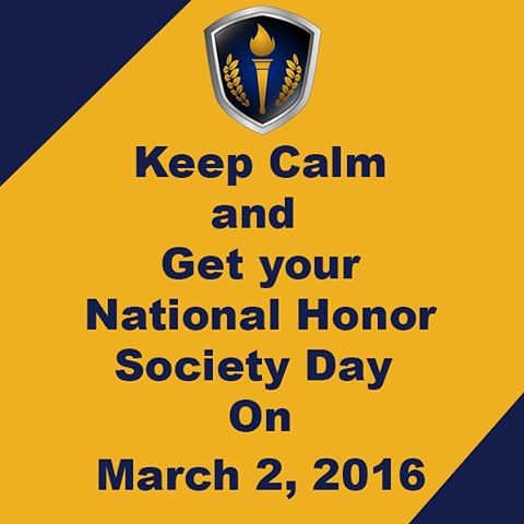 How could we keep calm? Honor Society Day is coming up fast, on March 2nd, and we couldn't be more excited! How will you celebrate?