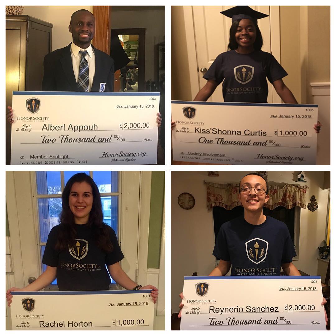 Congratulations to all of the recent scholarship recipients! Pictures below are 4 of the January…