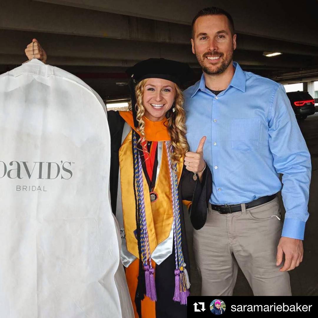 Congrats so many times over @saramariebaker ?????
??Pick up wedding dress today; check!… Doctoral…