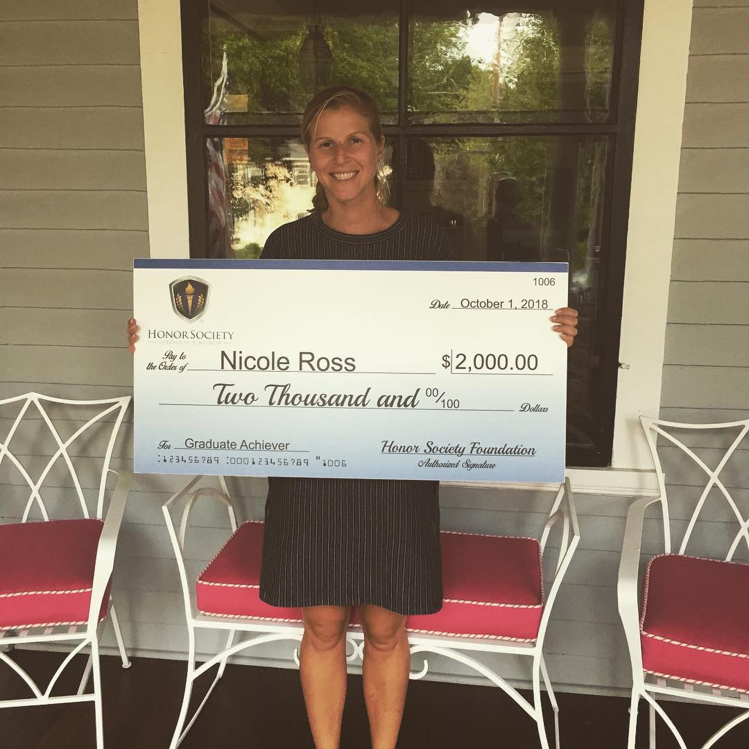 Congrats to Nicole Ross. Honor Society Graduate Achiever Scholarship Recipient. #honorsociety.org…